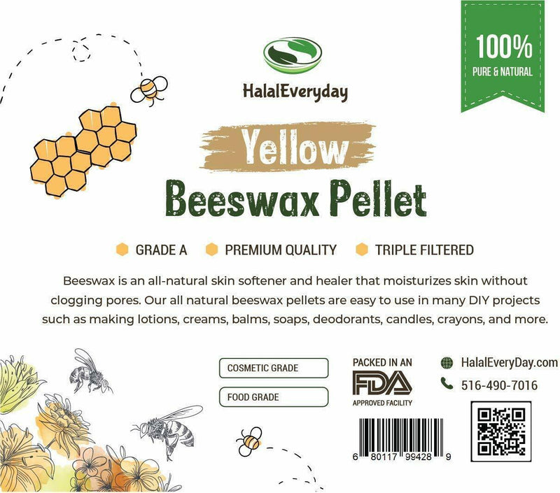 Yellow Filtered Beeswax - 1 lb. Pellets For Sale Free Shipping 3 Or More